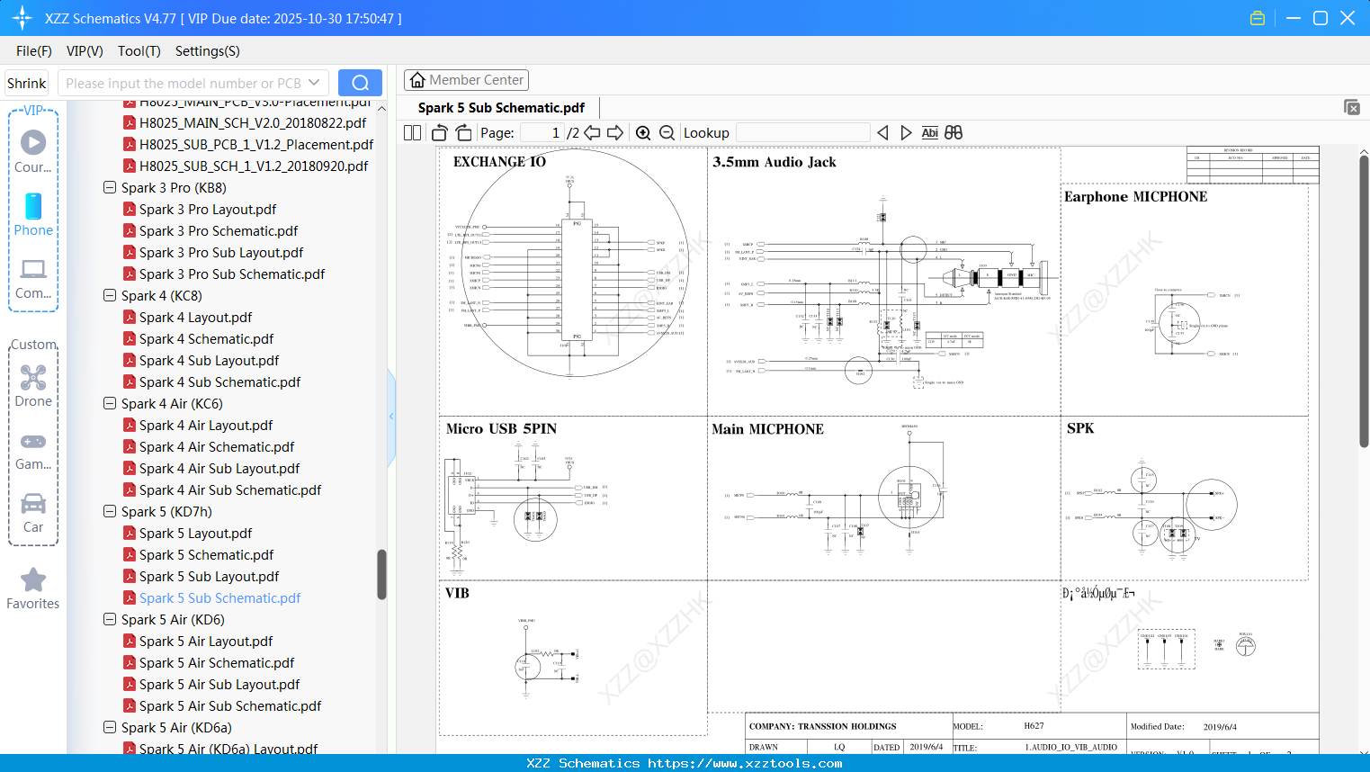 Tecno Spark 5 Sub Schematic